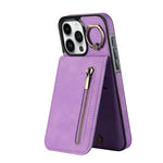 레트로 링과 지퍼 RFID 카드 슬롯 휴대폰 케이스, iPhone 16 Pro용, iPhone 16 Plus용, iPhone 16용, iPhone 15 Pro Max용, iPhone 15 Pro용, iPhone 15 Plus용