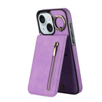 레트로 링과 지퍼 RFID 카드 슬롯 휴대폰 케이스, iPhone 16 Pro용, iPhone 16 Plus용, iPhone 16용, iPhone 15 Pro Max용, iPhone 15 Pro용, iPhone 15 Plus용