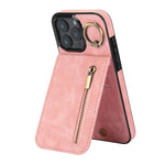 레트로 링과 지퍼 RFID 카드 슬롯 휴대폰 케이스, iPhone 16 Pro용, iPhone 16 Plus용, iPhone 16용, iPhone 15 Pro Max용, iPhone 15 Pro용, iPhone 15 Plus용