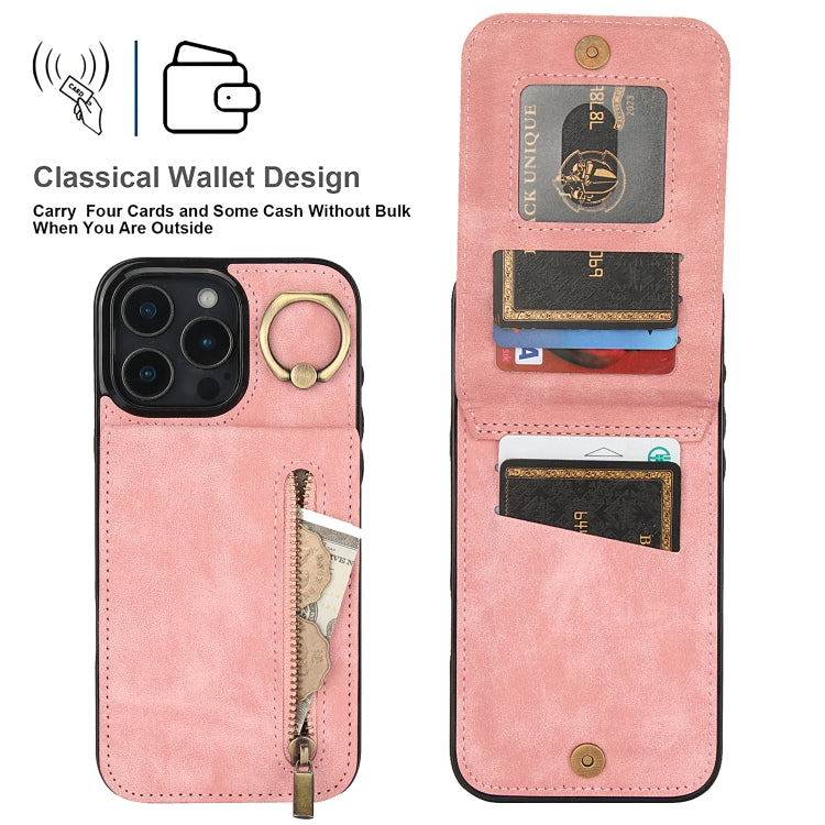 레트로 링과 지퍼 RFID 카드 슬롯 휴대폰 케이스, iPhone 16 Pro용, iPhone 16 Plus용, iPhone 16용, iPhone 15 Pro Max용, iPhone 15 Pro용, iPhone 15 Plus용