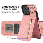 레트로 링과 지퍼 RFID 카드 슬롯 휴대폰 케이스, iPhone 16 Pro용, iPhone 16 Plus용, iPhone 16용, iPhone 15 Pro Max용, iPhone 15 Pro용, iPhone 15 Plus용