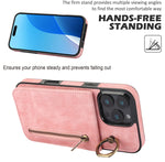레트로 링과 지퍼 RFID 카드 슬롯 휴대폰 케이스, iPhone 16 Pro용, iPhone 16 Plus용, iPhone 16용, iPhone 15 Pro Max용, iPhone 15 Pro용, iPhone 15 Plus용