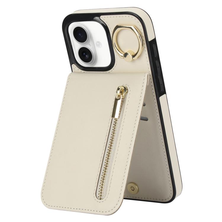 레트로 링과 지퍼 RFID 카드 슬롯 휴대폰 케이스, iPhone 16 Pro용, iPhone 16 Plus용, iPhone 16용, iPhone 15 Pro Max용, iPhone 15 Pro용, iPhone 15 Plus용