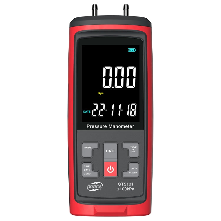 BENETECH GT5101 LCD 디스플레이 차압계, 1KPa, 2KPa, 4KPa, 10KPa, 40KPa, 50KPa, 125Pa, 250Pa, 100KPa