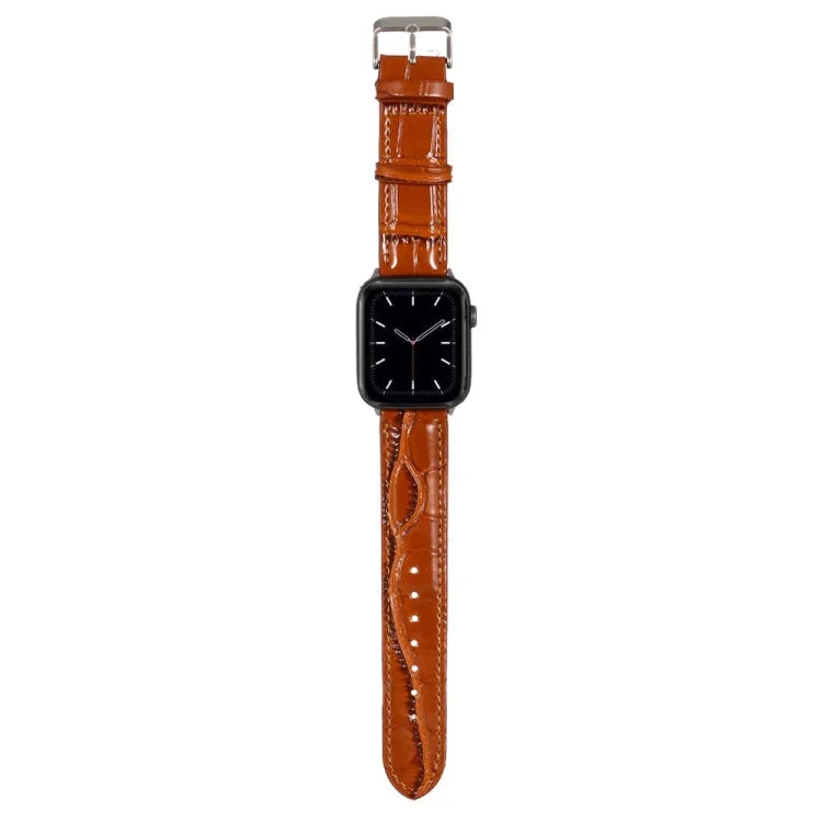 악어 무늬 가죽 손목 스트랩, Apple Watch 시리즈 7 45mm / 6 & SE & 5 & 4 44mm / 3 & 2 & 1 42mm용, Apple Watch Ultra 49mm / 시리즈 8&7 45mm / SE 2&6&SE&5&4 44mm / 3&2&1 42mm용, Apple Watch 시리즈 8&7 41mm / SE 2&6&SE&5&4 40mm / 3&2&1 38...