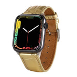 악어 무늬 가죽 손목 스트랩, Apple Watch 시리즈 7 45mm / 6 & SE & 5 & 4 44mm / 3 & 2 & 1 42mm용, Apple Watch Ultra 49mm / 시리즈 8&7 45mm / SE 2&6&SE&5&4 44mm / 3&2&1 42mm용, Apple Watch 시리즈 8&7 41mm / SE 2&6&SE&5&4 40mm / 3&2&1 38...