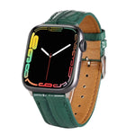 악어 무늬 가죽 손목 스트랩, Apple Watch 시리즈 7 45mm / 6 & SE & 5 & 4 44mm / 3 & 2 & 1 42mm용, Apple Watch Ultra 49mm / 시리즈 8&7 45mm / SE 2&6&SE&5&4 44mm / 3&2&1 42mm용, Apple Watch 시리즈 8&7 41mm / SE 2&6&SE&5&4 40mm / 3&2&1 38...