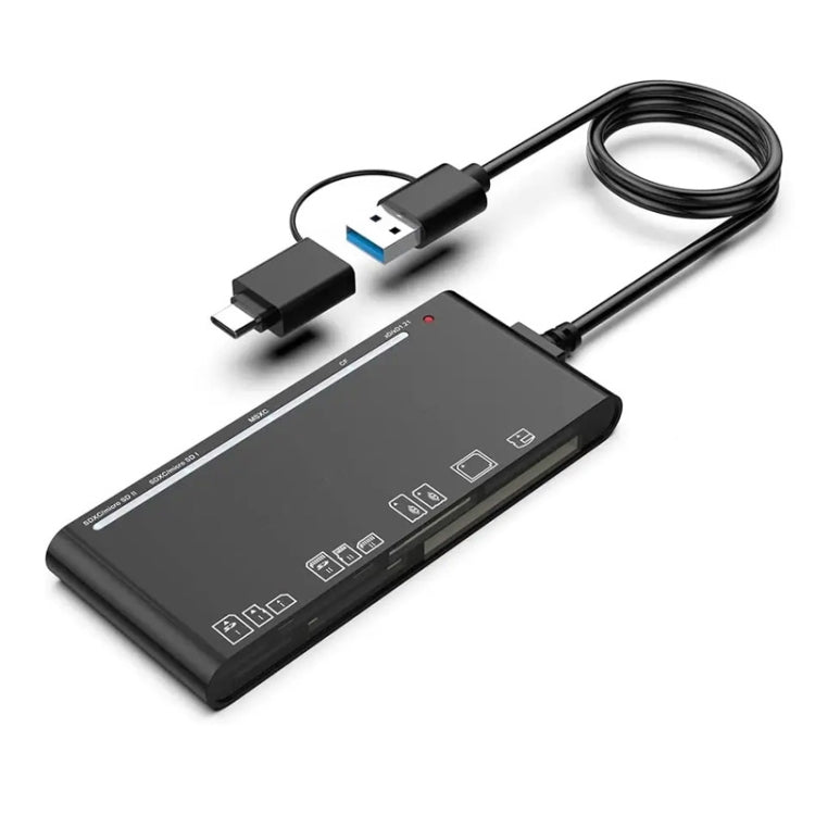 CR7 USB3.0 + 타입-C 다기능 카드 리더기 CF / XD / MS / SD / TF 카드 7-in-1, USB3.0 + 타입-C