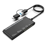 CR7 USB3.0 + 타입-C 다기능 카드 리더기 CF / XD / MS / SD / TF 카드 7-in-1, USB3.0 + 타입-C