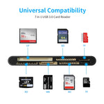 CR7 USB3.0 + 타입-C 다기능 카드 리더기 CF / XD / MS / SD / TF 카드 7-in-1, USB3.0 + 타입-C