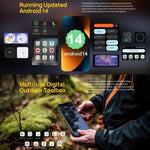 Ulefone Armor 24, Rugged Phone, Side Fingerprint, 22000mAh, 6.78 inch Android 14 MediaTek Helio G96 Octa Core, Network: 4G, NFC, Armor 24