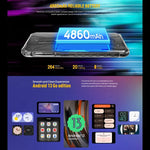 Ulefone Armor X12, 러기드 폰, 얼굴 인식, 5.45인치 Android 13 Go MediaTek Helio A22 쿼드 코어, 네트워크: 4G, NFC, 3GB+32GB