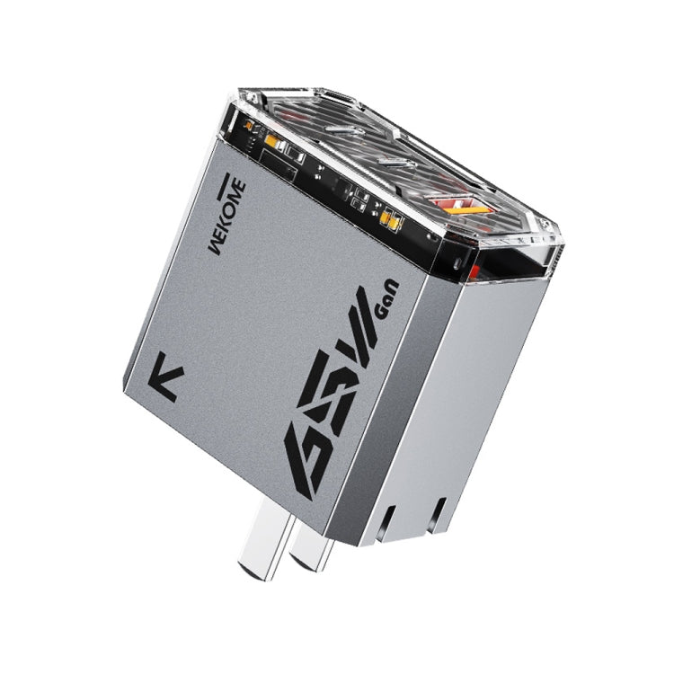 WK WP-U156 파이오니어 시리즈 65W USB+듀얼 USB-C/타입-C GaN 충전기, WP-U156