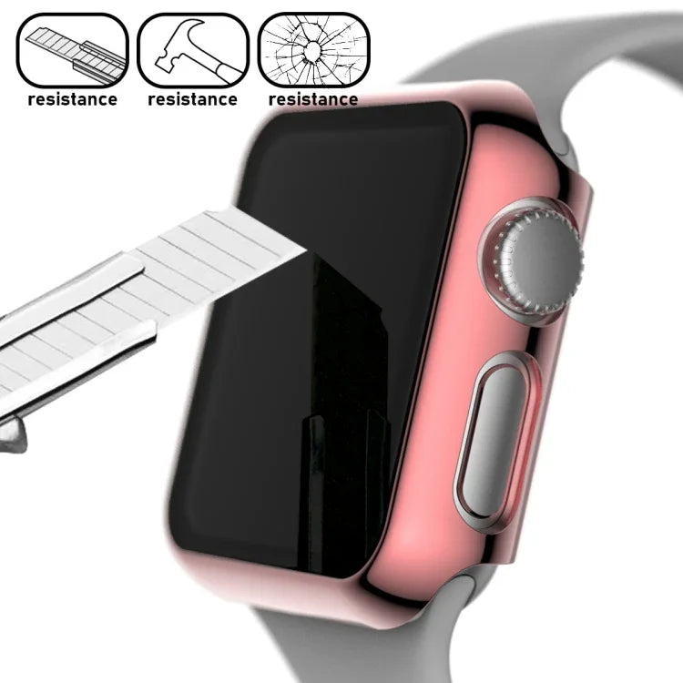 전체 커버링 도금 TPU 케이스, Apple Watch 시리즈 3 & 2 & 1 38mm용, Apple Watch 시리즈 3 & 2 & 1 42mm용, Apple Watch 시리즈 5 & 4 40mm용, Apple Watch 시리즈 5 & 4 44mm용