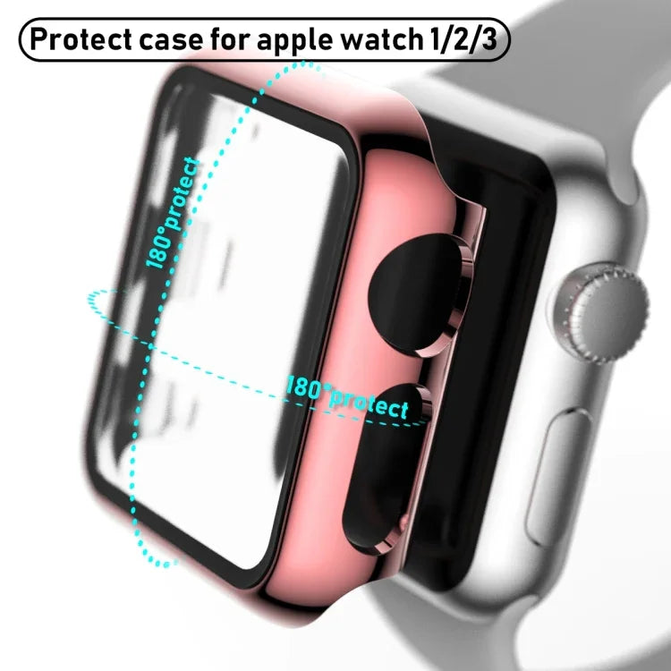 전체 커버링 도금 TPU 케이스, Apple Watch 시리즈 3 & 2 & 1 38mm용, Apple Watch 시리즈 3 & 2 & 1 42mm용, Apple Watch 시리즈 5 & 4 40mm용, Apple Watch 시리즈 5 & 4 44mm용