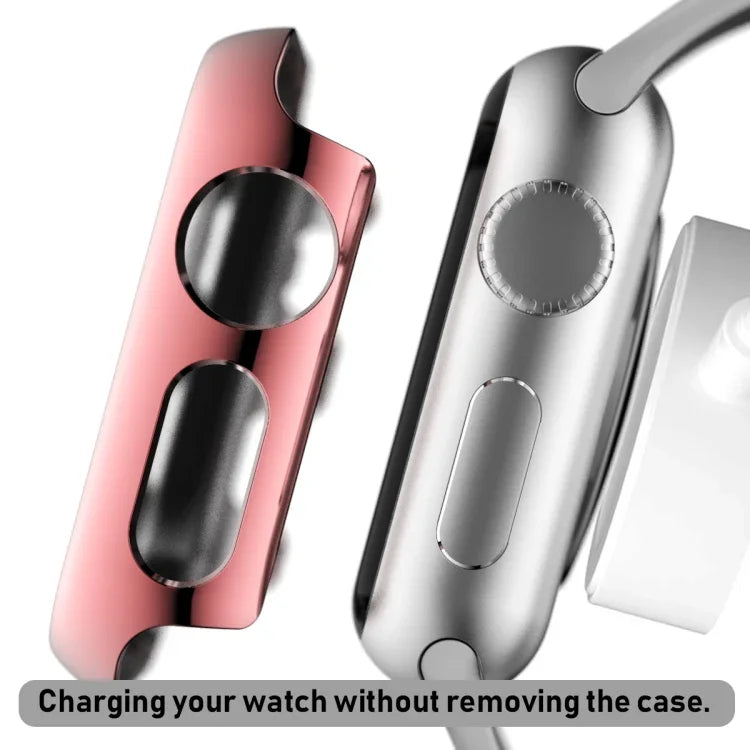 전체 커버링 도금 TPU 케이스, Apple Watch 시리즈 3 & 2 & 1 38mm용, Apple Watch 시리즈 3 & 2 & 1 42mm용, Apple Watch 시리즈 5 & 4 40mm용, Apple Watch 시리즈 5 & 4 44mm용