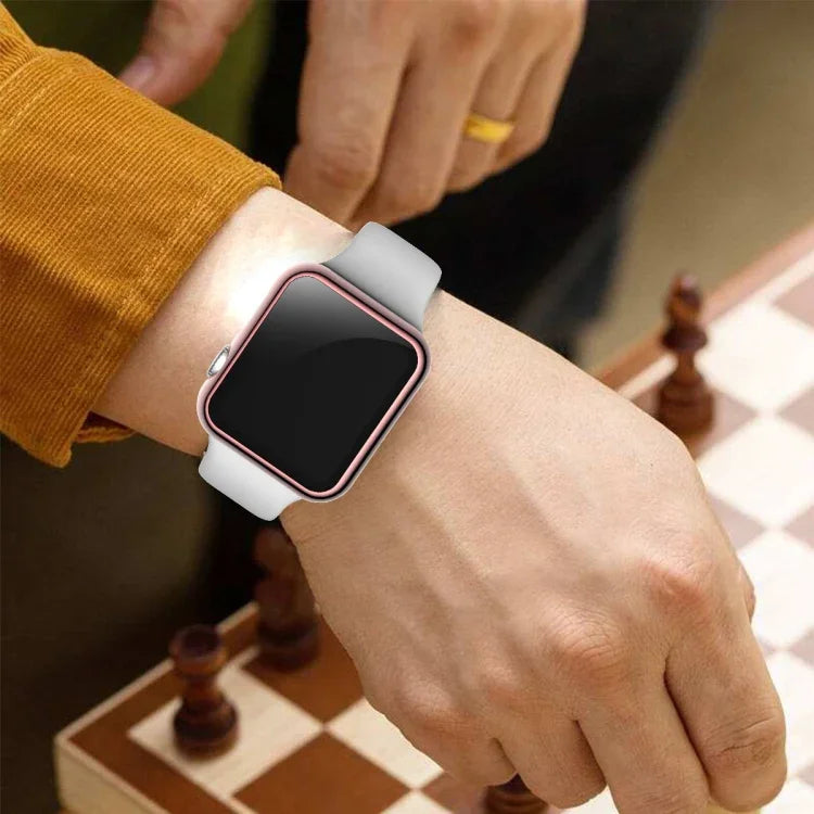 전체 커버링 도금 TPU 케이스, Apple Watch 시리즈 3 & 2 & 1 38mm용, Apple Watch 시리즈 3 & 2 & 1 42mm용, Apple Watch 시리즈 5 & 4 40mm용, Apple Watch 시리즈 5 & 4 44mm용