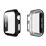전기 도금 PC 케이스 + 강화 필름 일체형 보호 커버, Apple Watch 시리즈 3 & 2 & 1 38mm용, Apple Watch 시리즈 3 & 2 & 1 42mm용, Apple Watch 시리즈 5 & 4 40mm용, Apple Watch 시리즈 5 & 4 44mm용