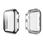 전기 도금 PC 케이스 + 강화 필름 일체형 보호 커버, Apple Watch 시리즈 3 & 2 & 1 38mm용, Apple Watch 시리즈 3 & 2 & 1 42mm용, Apple Watch 시리즈 5 & 4 40mm용, Apple Watch 시리즈 5 & 4 44mm용