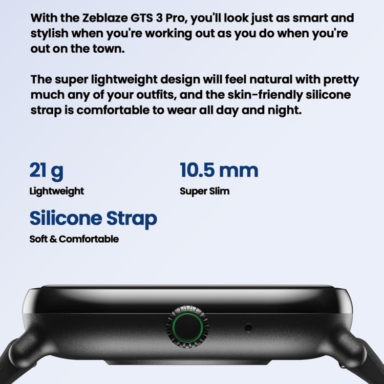 Zeblaze GTS 3 Pro IP68 1.97인치 HD 피트니스 스마트워치