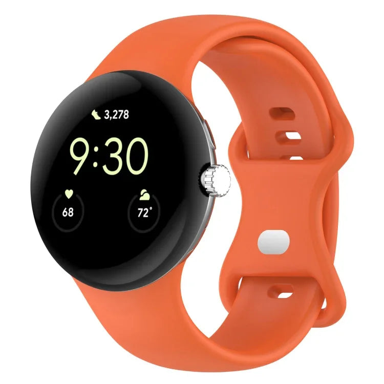 Google Pixel Watch 4 / 3 / 2 / 1 41mm 단색 실리콘 시계 밴드, S 사이즈, L 사이즈