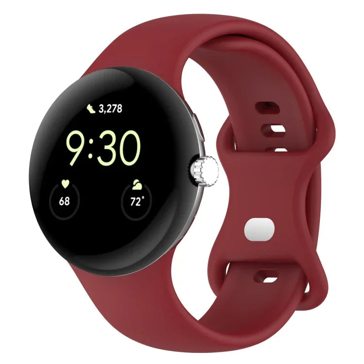 Google Pixel Watch 4 / 3 / 2 / 1 41mm 단색 실리콘 시계 밴드, S 사이즈, L 사이즈