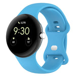Google Pixel Watch 4 / 3 / 2 / 1 41mm 단색 실리콘 시계 밴드, S 사이즈, L 사이즈