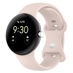Google Pixel Watch 4 / 3 / 2 / 1 41mm 단색 실리콘 시계 밴드, S 사이즈, L 사이즈