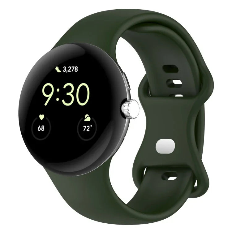 Google Pixel Watch 4 / 3 / 2 / 1 41mm 단색 실리콘 시계 밴드, S 사이즈, L 사이즈