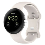 Google Pixel Watch 4 / 3 / 2 / 1 41mm 단색 실리콘 시계 밴드, S 사이즈, L 사이즈