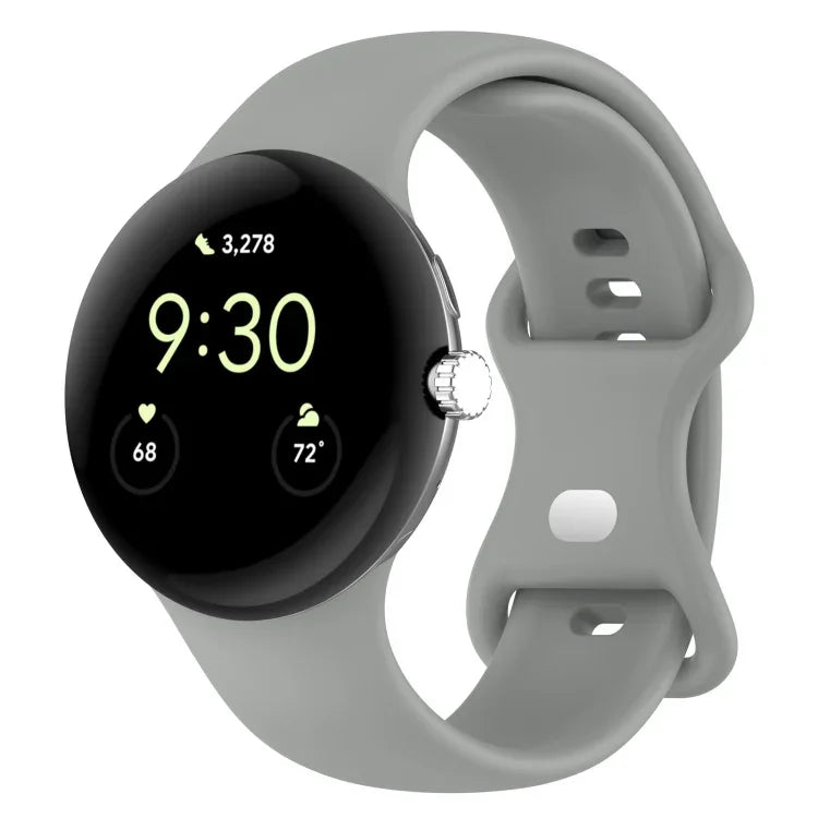 Google Pixel Watch 4 / 3 / 2 / 1 41mm 단색 실리콘 시계 밴드, S 사이즈, L 사이즈