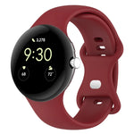 Google Pixel Watch 4 / 3 / 2 / 1 41mm 단색 실리콘 시계 밴드, S 사이즈, L 사이즈