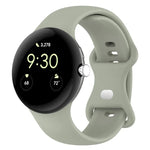 Google Pixel Watch 4 / 3 / 2 / 1 41mm 단색 실리콘 시계 밴드, S 사이즈, L 사이즈