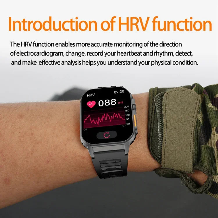 G41 스마트 팔찌, 2.01인치 IP67 방수 스마트워치, 블루투스 통화 / 심박수 / 비침습 혈당 / HRV / MET