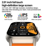 G41 스마트 팔찌, 2.01인치 IP67 방수 스마트워치, 블루투스 통화 / 심박수 / 비침습 혈당 / HRV / MET