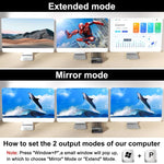 KC-KVM203DH 8K 30Hz USB3.0 DP+DP+HDMI 트리플 모니터 KVM 스위치, EU 플러그, KC-KVM203DH