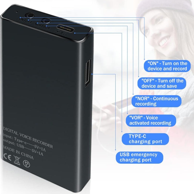 MZ006 스마트 HD 노이즈 감소 녹음기, 16GB, 32GB