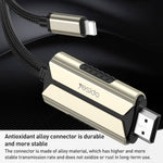 Yesido HM13 2m 8핀 to HDMI 1080P HDTV 어댑터 케이블, HM13