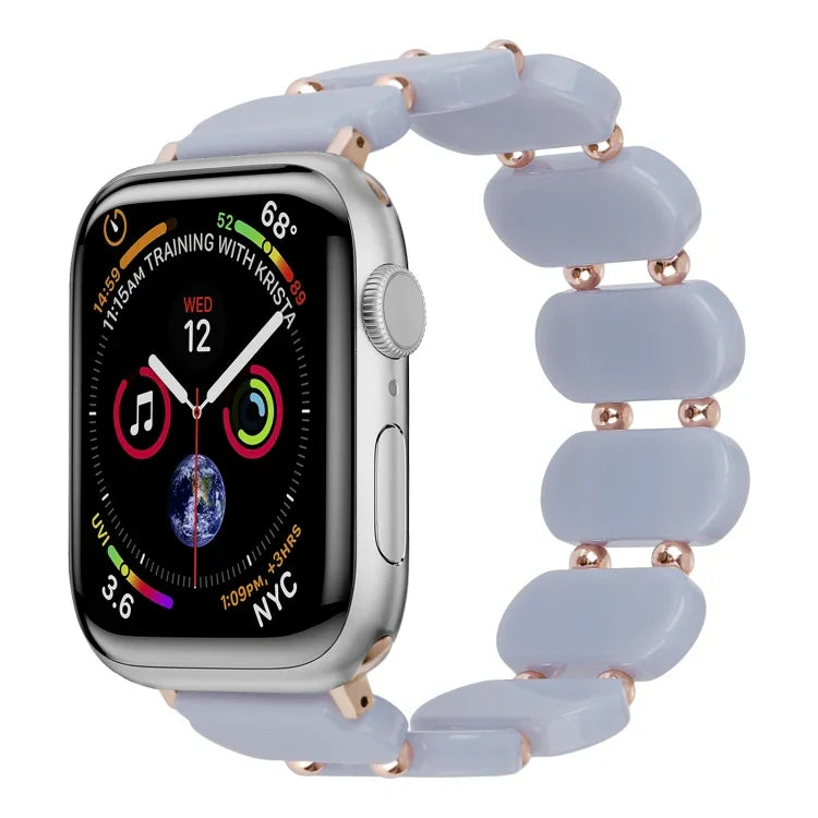 Stretch Resin Watch Band, For Apple Watch Series 4 44mm, For Apple Watch Series 4 40mm, For Apple Watch Series 3 38mm, For Apple Watch Series 3 42mm, For Apple Watch Series 2 42mm, For Apple Watch Series 2 38mm