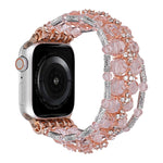 비즈 다이아몬드 팔찌 시계 밴드, Apple Watch SE 2023 44mm용, Apple Watch SE 2023 40mm용, Apple Watch Ultra 2 49mm용, Apple Watch Series 9 45mm용, Apple Watch Series 9 41mm용, Apple Watch Ultra 49mm용, Apple Watch Series 8 41mm용