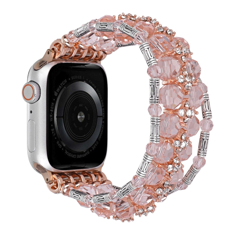 비즈 다이아몬드 팔찌 시계 밴드, Apple Watch SE 2023 44mm용, Apple Watch SE 2023 40mm용, Apple Watch Ultra 2 49mm용, Apple Watch Series 9 45mm용, Apple Watch Series 9 41mm용, Apple Watch Ultra 49mm용, Apple Watch Series 8 41mm용