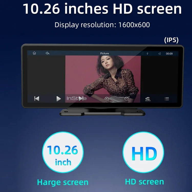 B5303 10.26인치 휴대용 자동차 MP5 플레이어 카플레이 / 안드로이드 오토 지원, B5303