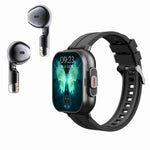D8 2.01인치 2-in-1 블루투스 이어폰 실리콘 밴드 스마트워치, 건강 모니터링 / NFC 지원, 실리콘 밴드 (블랙), 실리콘 밴드 (베이지)