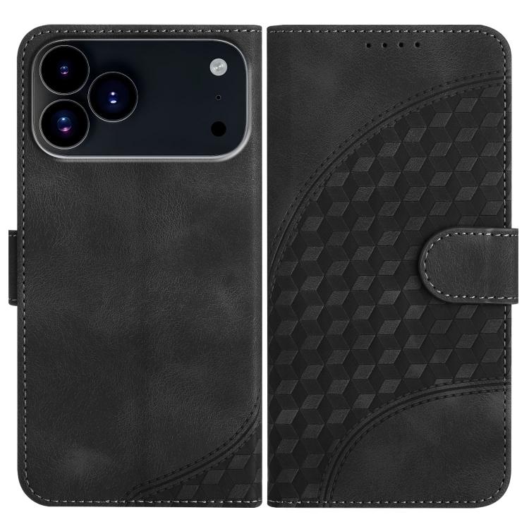 YX0060 코끼리 머리 엠보싱 휴대폰 가죽 케이스와 랜야드, iPhone 17e / 16e용, iPhone 17 Pro Max용, iPhone 17 Pro용, iPhone 17용, iPhone Air용, iPhone 16 Pro Max용