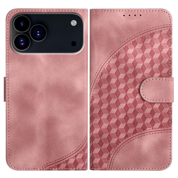 YX0060 코끼리 머리 엠보싱 휴대폰 가죽 케이스와 랜야드, iPhone 17e / 16e용, iPhone 17 Pro Max용, iPhone 17 Pro용, iPhone 17용, iPhone Air용, iPhone 16 Pro Max용