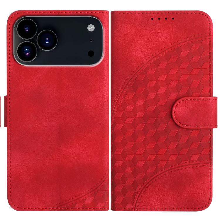 YX0060 코끼리 머리 엠보싱 휴대폰 가죽 케이스와 랜야드, iPhone 17e / 16e용, iPhone 17 Pro Max용, iPhone 17 Pro용, iPhone 17용, iPhone Air용, iPhone 16 Pro Max용