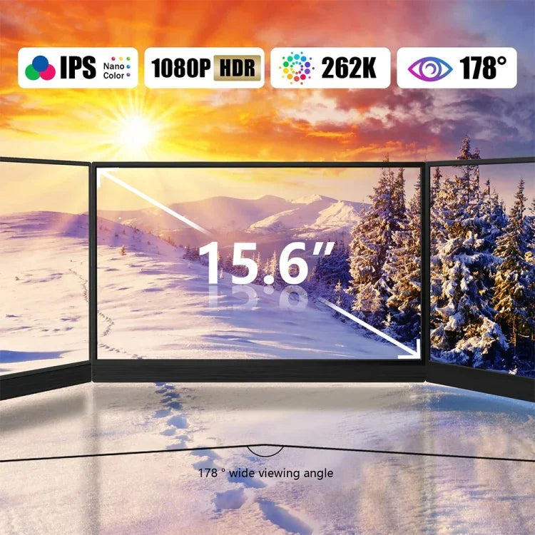 15.6인치 HDR 1080P IPS 스크린 휴대용 모니터, 15.6인치 1080P