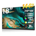 18인치 HDR 2560x1600P IPS 스크린 휴대용 모니터, 18인치 2.5K