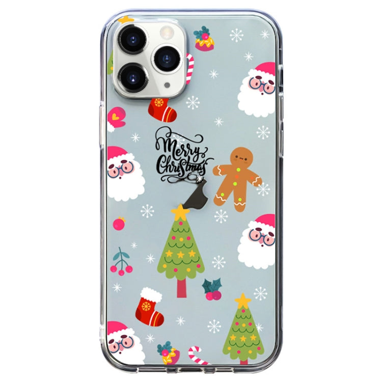 Christmas Colored Drawing Pattern High Transparent Soft TPU Phone Case, For iPhone 11 Pro