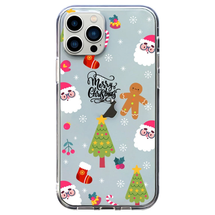 Christmas Colored Drawing Pattern High Transparent Soft TPU Phone Case, For iPhone 13 Pro, For iPhone 13, For iPhone 13 mini, For iPhone 12, For iPhone 12 Pro Max, For iPhone 12 Pro, For iPhone 12 mini, For iPhone 11 Pro Max, For iPhone 11